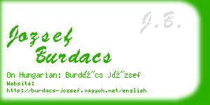 jozsef burdacs business card